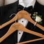 Personalised White/Wooden Groomsmen Wedding Day Hanger, thumbnail 1 of 6