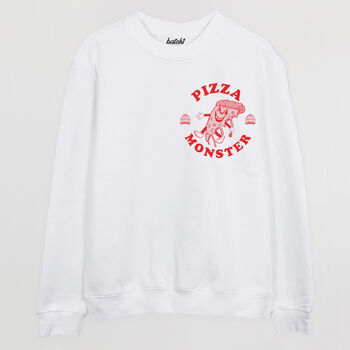 Pizza Monster Women's Back Print Sweatshirt, 6 of 9