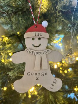 Personalised 1st Christmas Tree Decoration, 3 of 3