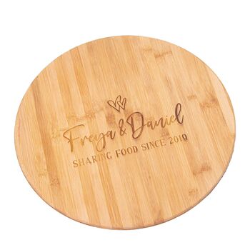 Personalised Couples Bamboo Lazy Susan, 5 of 6