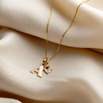 9ct Gold Talisman And Letter Charm Necklace, 3 of 9