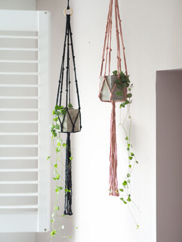 Popcorn Knot Macrame Plant Hanger Craft Kit, 6 of 10