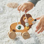 Personalised Wooden Lion Pull Along Toy, thumbnail 3 of 3