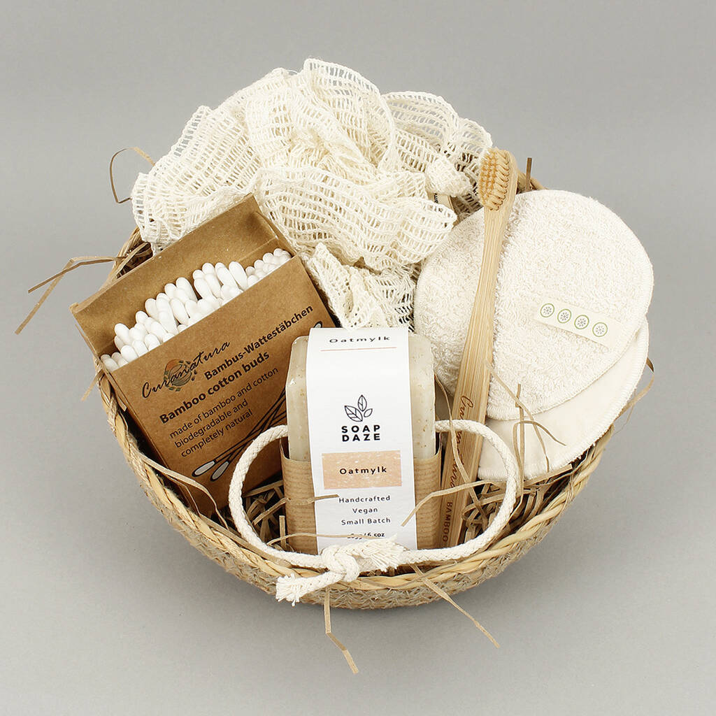 Plastic Free Bathroom Gift Basket By Green Tulip