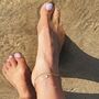 Opal Turtle Charm Anklet In Gold Plating, thumbnail 5 of 8