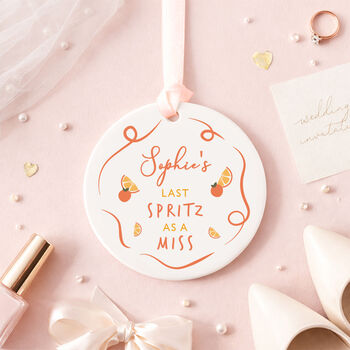 Personalised Last Spritz As A Miss Drinks Bottle Tag, 7 of 7