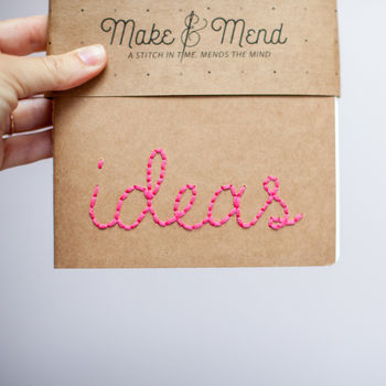 Plans And Ideas Embroidered Notebooks Set Of Two, 4 of 5