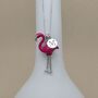 Personalised Sterling Silver Enamel Flamingo Necklace, thumbnail 2 of 5