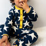 Stars Knitted Romper In Navy, thumbnail 3 of 9