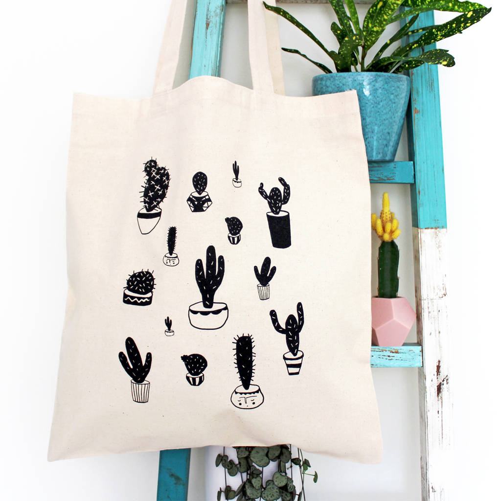 cactus tote bag by katy pillinger designs | notonthehighstreet.com
