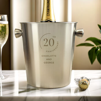 Personalised Date Stainless Steel Ice Bucket, 2 of 6