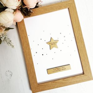 Children Silver Star Personalised Print By Design by Eleven