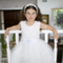 Juniper In Ivory White Party Or Flower Girl Dress, thumbnail 9 of 10