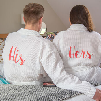 Personalised Shawl Collar Waffle Dressing Gown, 3 of 12