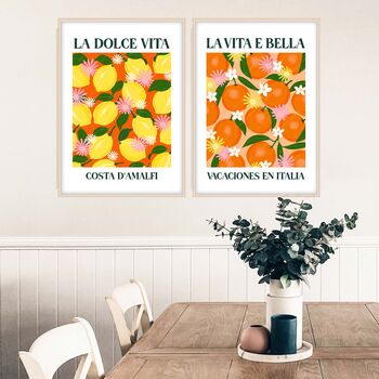 La Dolce Vita Citrus Fruit Posters, 3 of 8