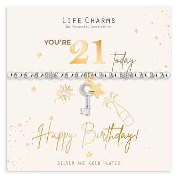 Happy 21st Birthday Bracelet Gift, 2 of 5