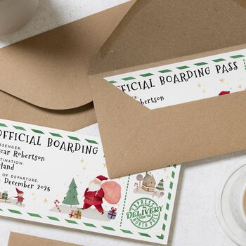 Lapland Boarding Pass Personalised Christmas Voucher, 3 of 4