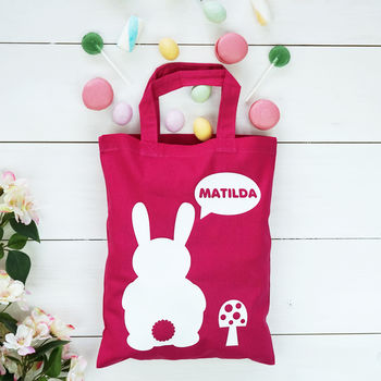Personalised Bunny Rabbit Easter Children's Bag, 2 of 4