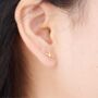 Small Scissor Stud Earrings, Tiny Minimalistic Studs, thumbnail 2 of 7