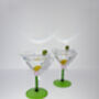 Olive Garden Martini Glass Set Of Two, thumbnail 2 of 5