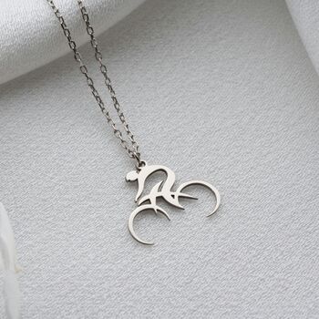 Ride On Spirit Cyclist Bike Necklace, 6 of 9