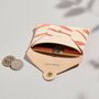 Personalised Tiger Stripe Leather Card + Coin Purse, thumbnail 4 of 5