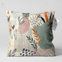 Abstract Cushion Cover With Green, Orange And Ivory, thumbnail 1 of 5