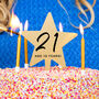 '21 Again' Milestone Birthday Gold Star Cake Topper, thumbnail 2 of 12