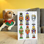 Dog Nutcrackers Christmas Card, thumbnail 1 of 4