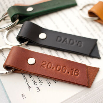 Hand Crafted Personalised Leather Flag Keyring, 3 of 9
