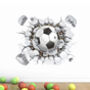3D Effect Football Removable Wall Sticker, Two Sizes, thumbnail 7 of 10