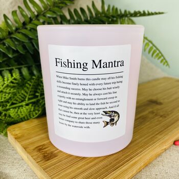 Funny Personalised Fishing Positive Affirmation Candle, 4 of 10