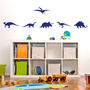 Pack Of Six Dinosaurs Wall Stickers, thumbnail 1 of 4