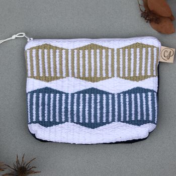 Handwoven Wash Bag Makeup Bag Zip Pouch, 9 of 12