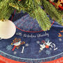 Personalised Christmas Tree Skirt Blue 12 Days Of Xmas, thumbnail 2 of 5