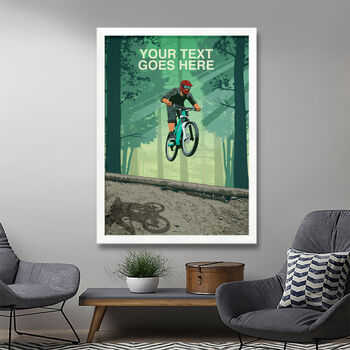Personalised Mountain Bike Forest Trail Race Poster, 3 of 7