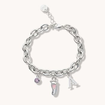 Charm Builder™ Silver Chunky Oval Chain Multi Charm Bracelet, 2 of 9
