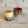 Stoneware Egg Cups Set In Sand Colour, thumbnail 5 of 6