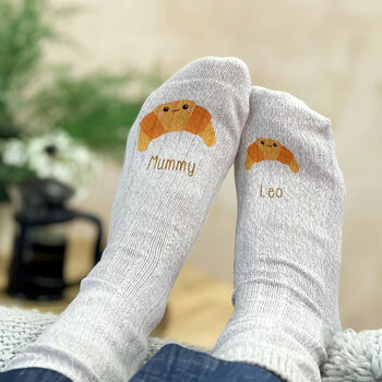 Mummy And Me Croissant Snug Socks, 2 of 4