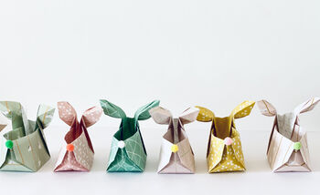 Fold Your Own Origami Paper Easter Bunny Baskets, 5 of 12