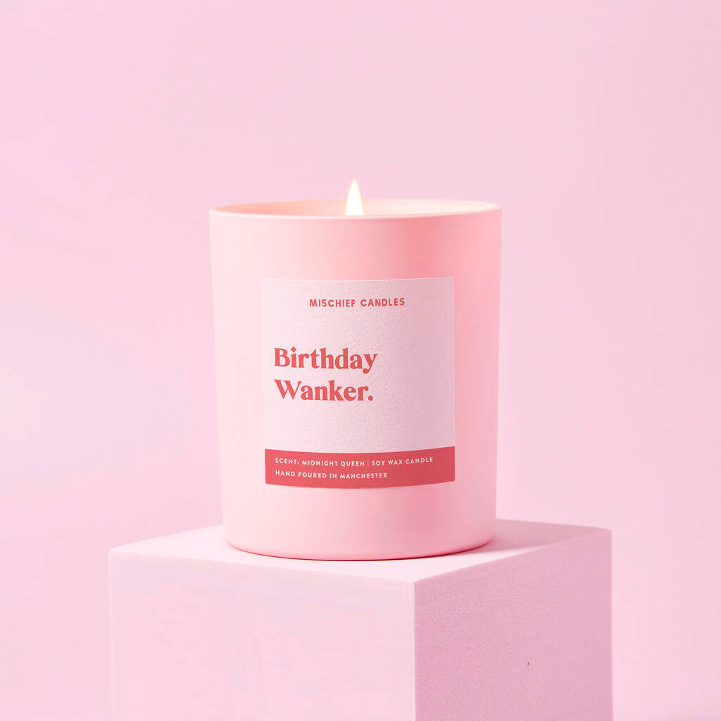 Funny Birthday Gift Birthday Wanker Candle, 1 of 4