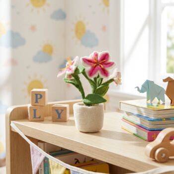 Handmade Felt Luscious Lilly Pot Decoration, 3 of 3