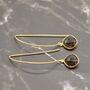 Smoky Quartz Gold Plated Sterling Silver Earrings, thumbnail 5 of 8