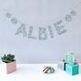 Wild Leopard Print Personalised Name Bunting, thumbnail 1 of 2