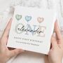 Personalised Nephew 1st Birthday Heart Balloon Card, thumbnail 1 of 7