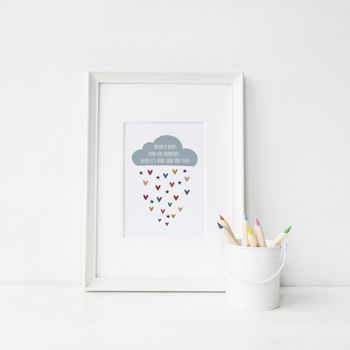 'When It Rains' Cloud Quote Print, 3 of 3
