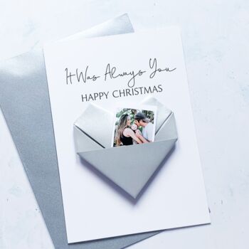 Personalised Origami Christmas Card – Always You Design For Husband, Wife Or Partner, 3 of 6