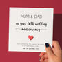 Personalised Ruby 40th Wedding Anniversary Card, thumbnail 3 of 9