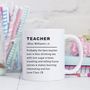 Personalised Definition Of A Teacher Mug, thumbnail 2 of 3