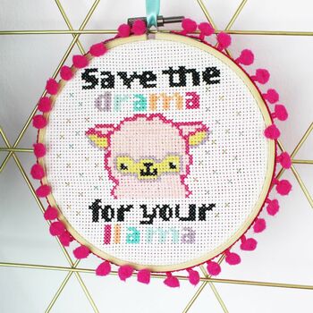 Llama Drama Cross Stitch Kit, 2 of 10